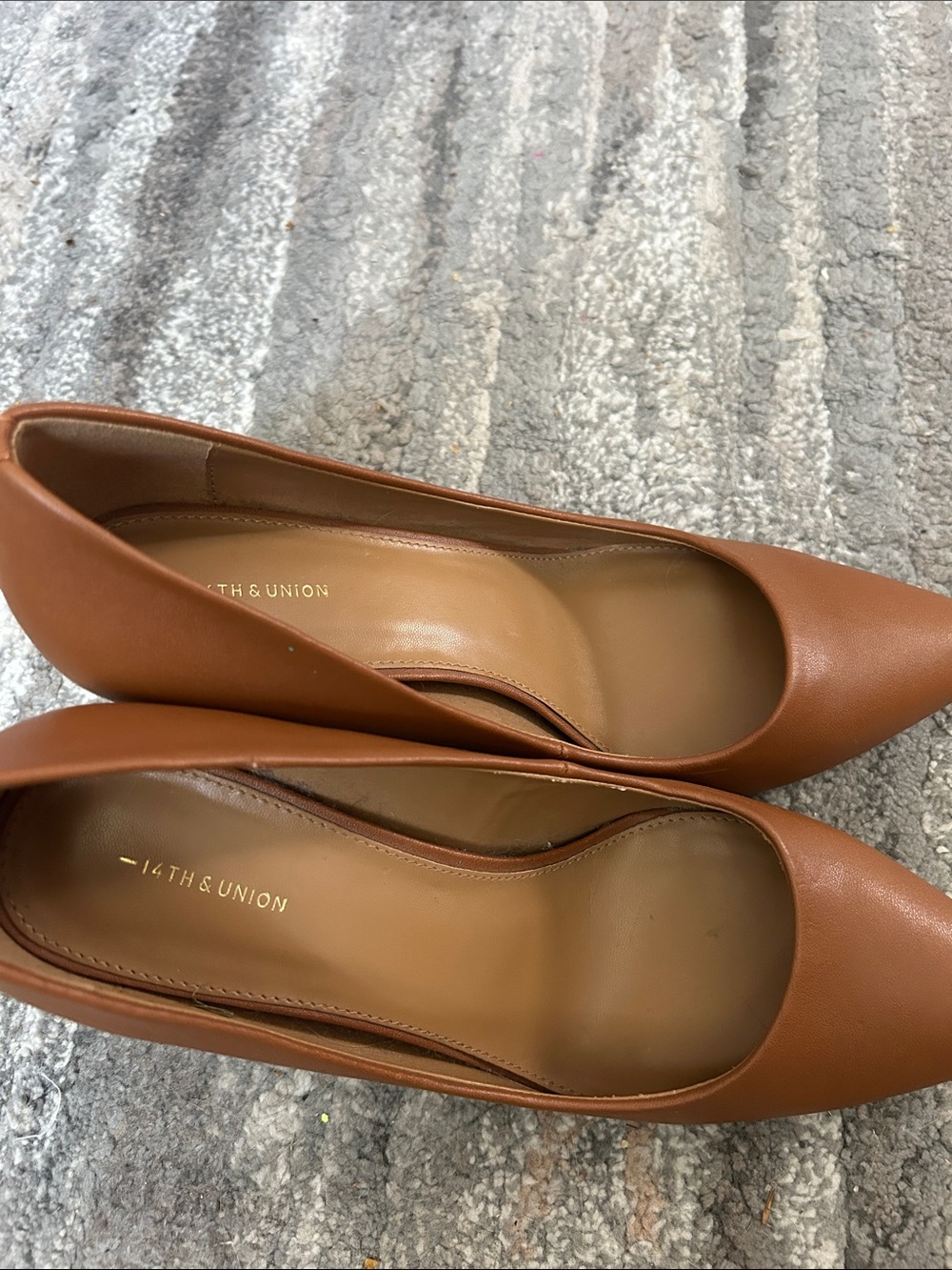 14th & Union Tan Pointed-Toe Pumps - Picture 8 of 8